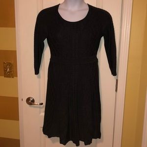 Dark Grey Sequenced Sweater Dress